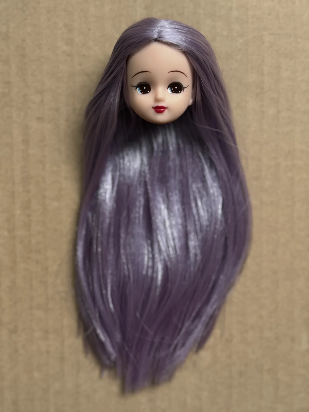 Licca Head Plant Hair Braid BOBO Blue Hair Toy Cartoon Doll Girls DIY Dressing Hair Toys Collection Cute Doll Head
