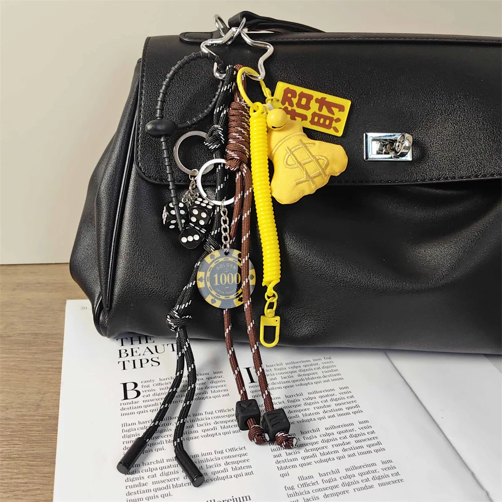 Miu series Attracting wealth Wallet Keychain dice Backpack pendant