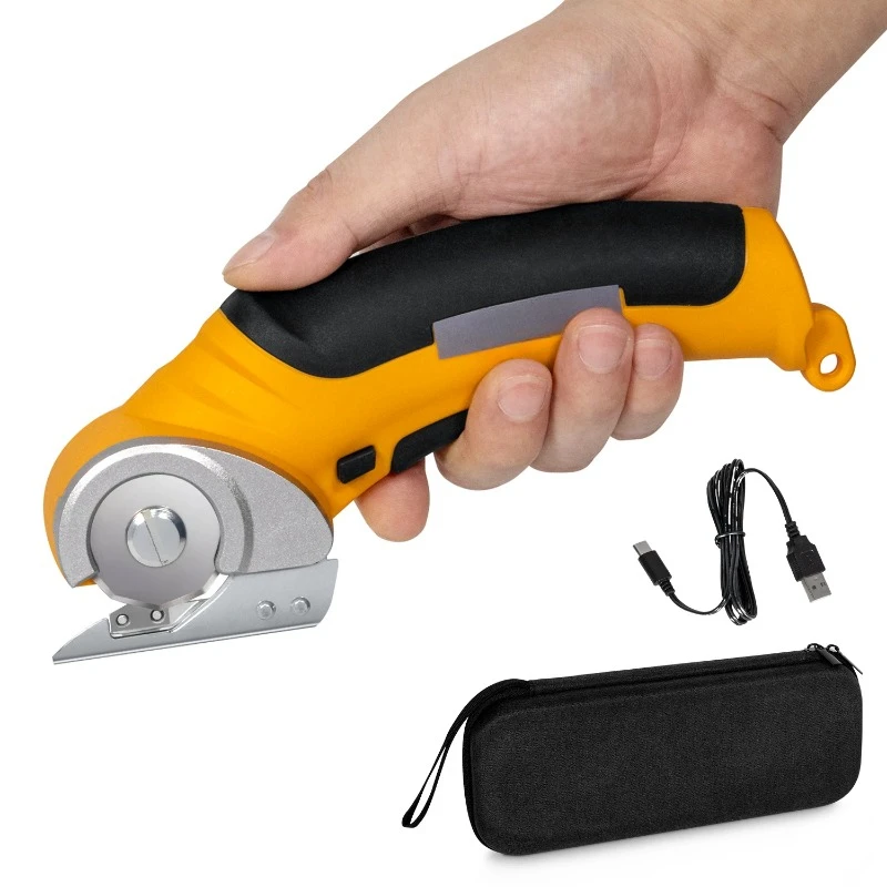 Steel Round Cordless Cutter Fabric Cutting Scissors For Cloth Leather Carpet Cutting