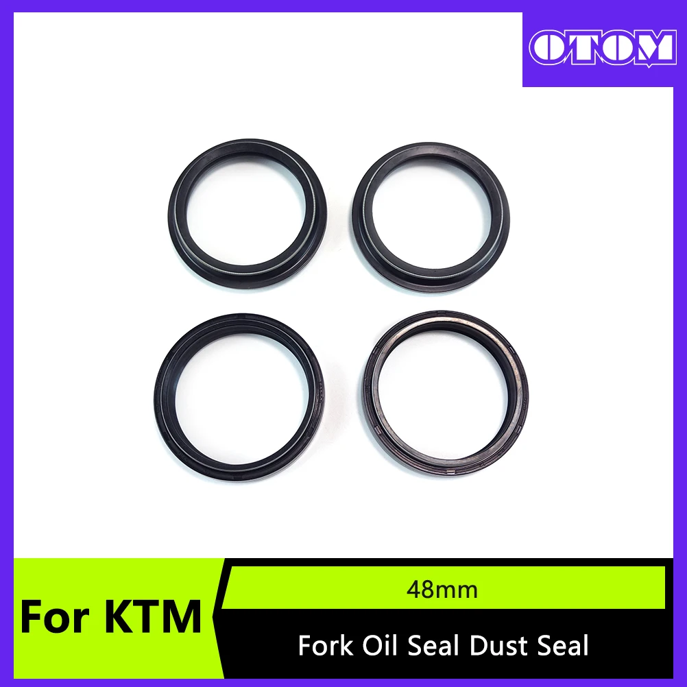 Motorcycle 48mm Fork Oil Seal Dust Seal Rubber O-ring For KTM 125EXC 125SXS 250XCF 300XCW 450XCRW HUSQVARNA FC250 TC125 TE300