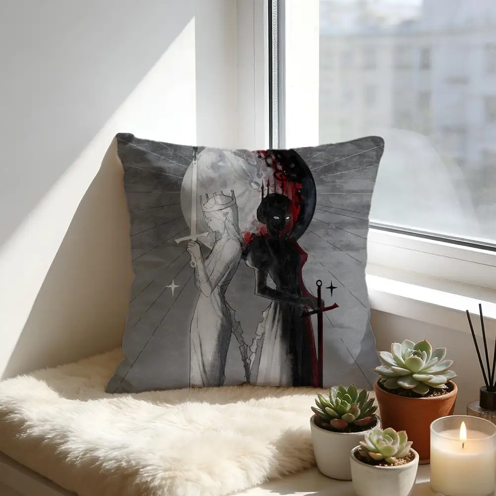 

Наволочка «Ангелы и демоны», уютная велюровая декоративная подушка, мягкая теплая подушка для дивана и кровати