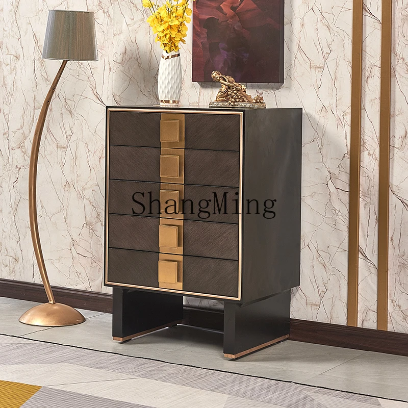 

LXY minimalist locker living room post-modern minimalist rock slab chest