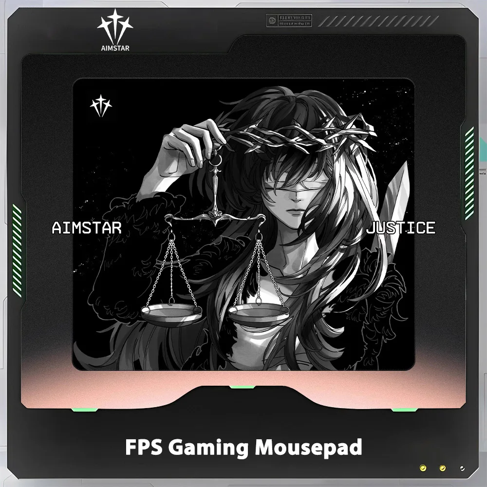 aimstar justice gaming mouse pad e sports smooth fps mouse pad acessorios de jogos antiderrapantes valorant apex gfit mm 01