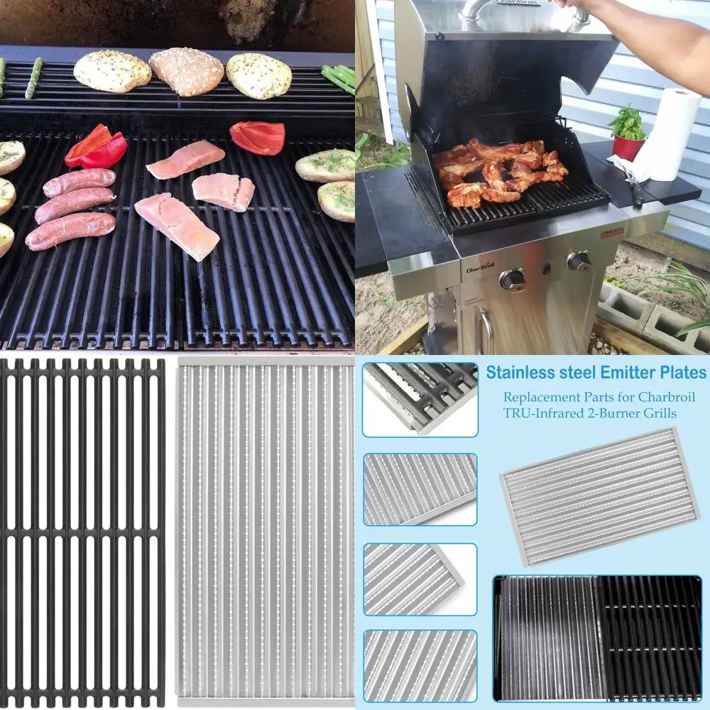 

Charbroil TRU-Infrared Replacement Grill Grates and Emitter Plates for Models 463644220, 463632320, 463642316, 463675016, 463245
