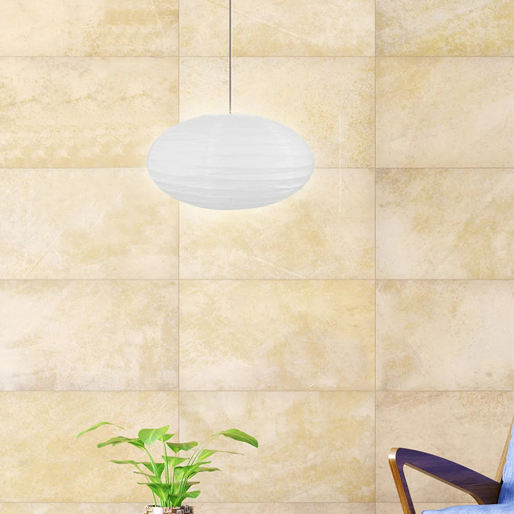 Белая Подвесная лампа с абажуром