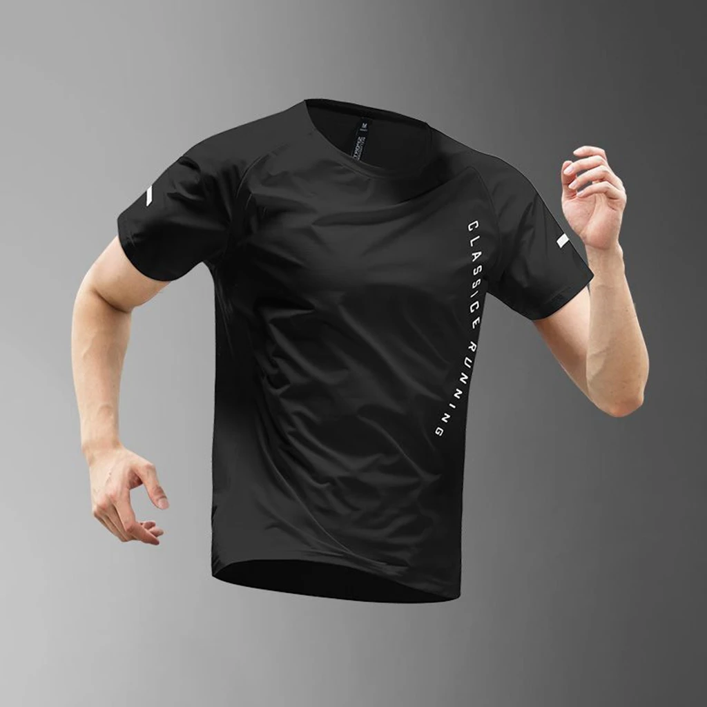 2026 Men's Sun Protection Casual BLACK Shirts Short Sleeve UV Swim Shirt Hiking Running Rash Guard Quick Dry HOT Lightweight