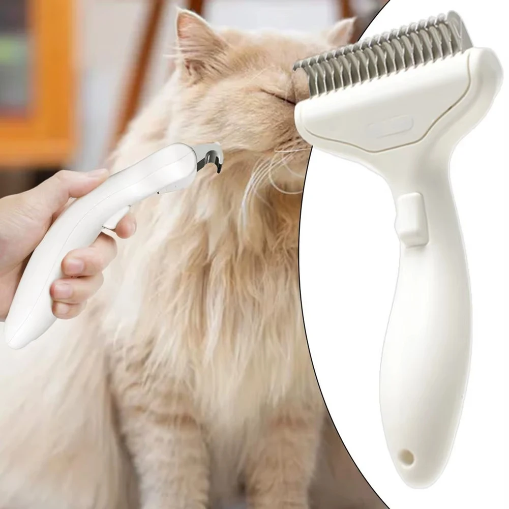 A71Z Dematting Comb for Cats Curved Deshedding Grooming Supplies for Dogs and Cats Widened Cutters Skin Friendly Deshedding