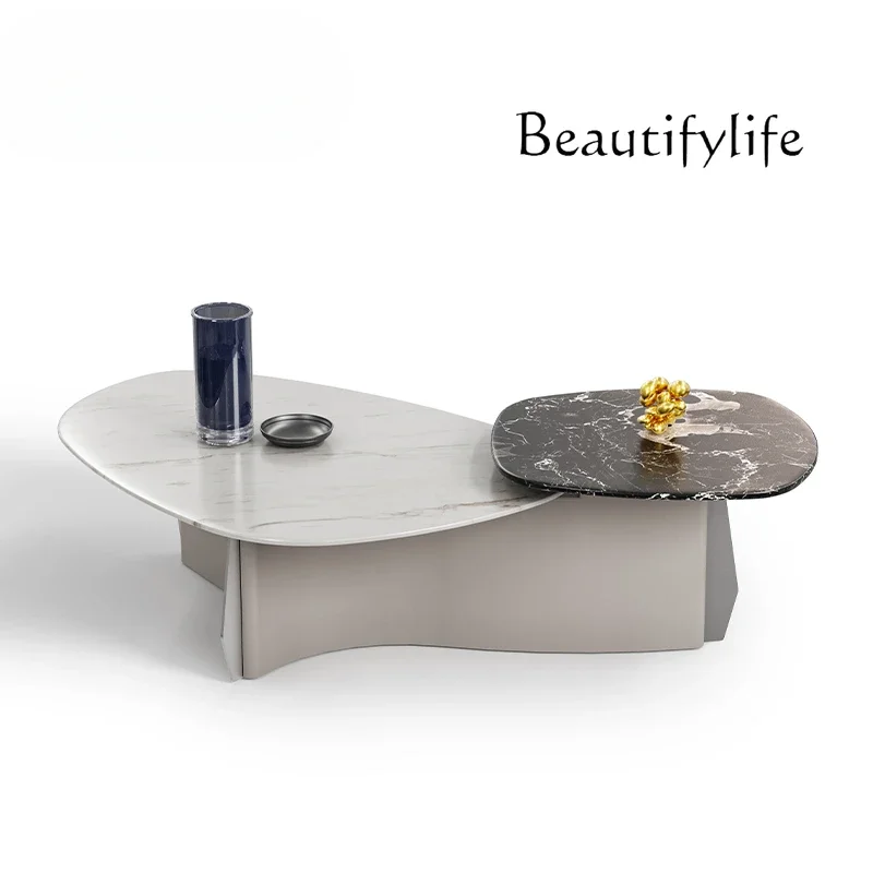 

Tavolino da caffè combinato dalla forma speciale di design creativo italiano moderno/marmo naturale di pietra di lusso/casa del