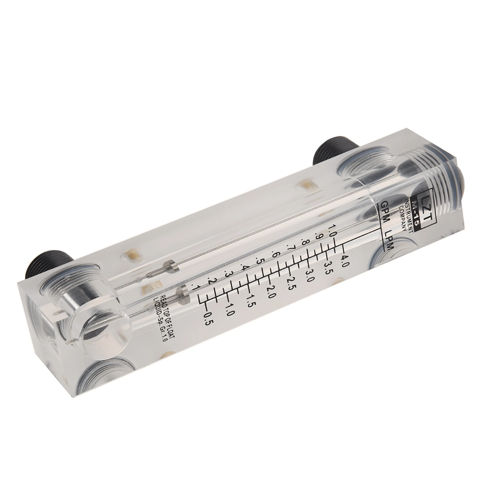 

AC88-5X Black Adjustable Knob 0.1-1 GPM Panel Type Water Flow Meter LZM-15