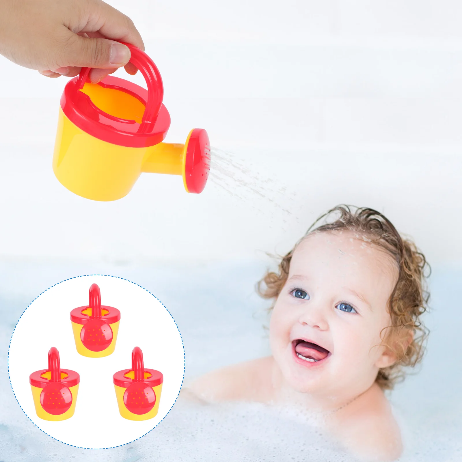 

3 Pcs Watering Can Outdoor Toys for Kids Baby Bath Plaything Plant Bathing Pp Swimming Pool Child Shampoo Cup