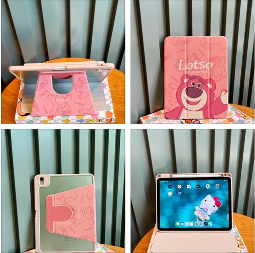 Imagen 2 del producto MINISO Lotso Funda para iPad Funda IPAD A16 Pro 4 5 6 Air 4 5 Funda para tableta Mini 6 7 10th 11th Gen Funda protectora anticaída