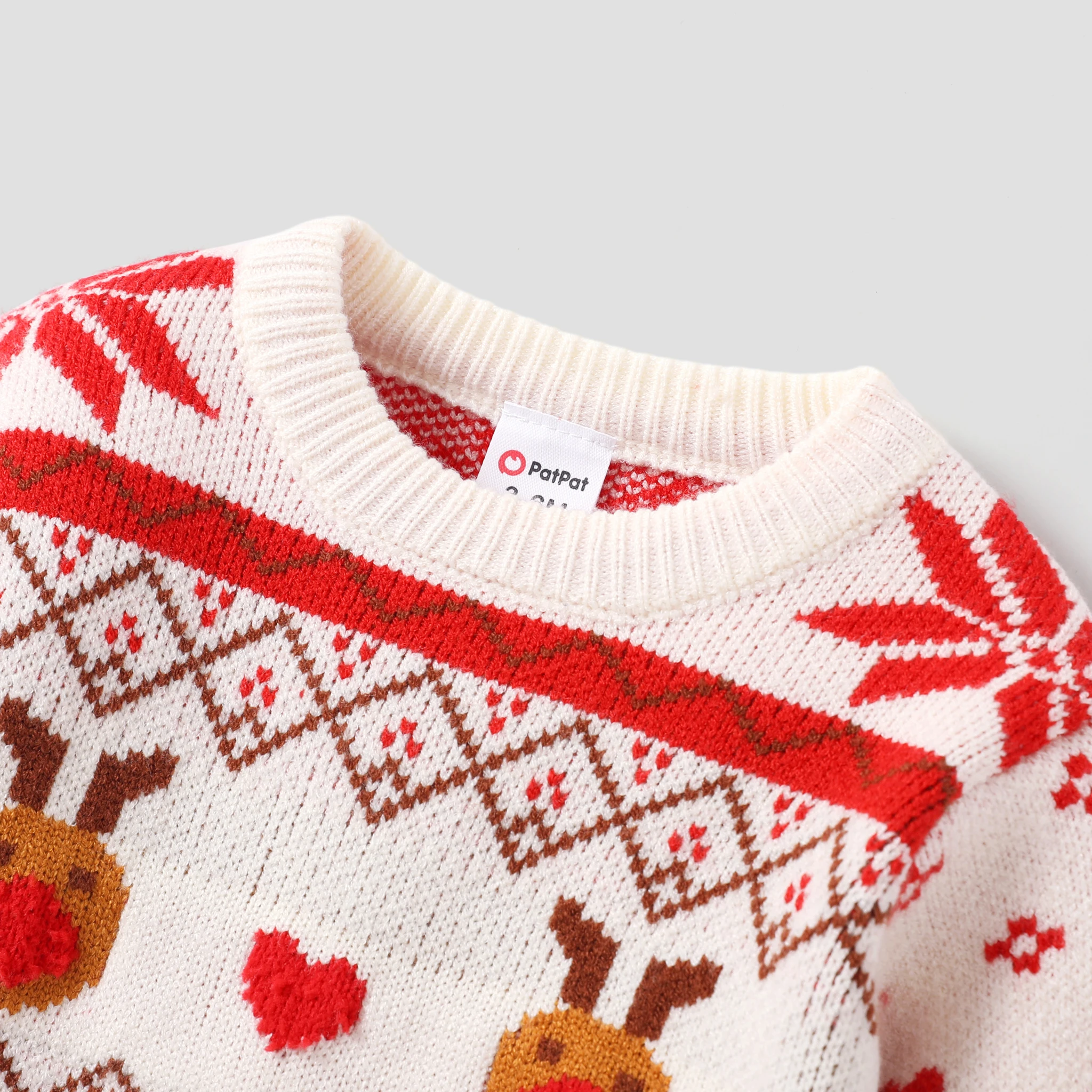 PatPat Christmas Baby Girl/Boy Childlike Heart print Sweater