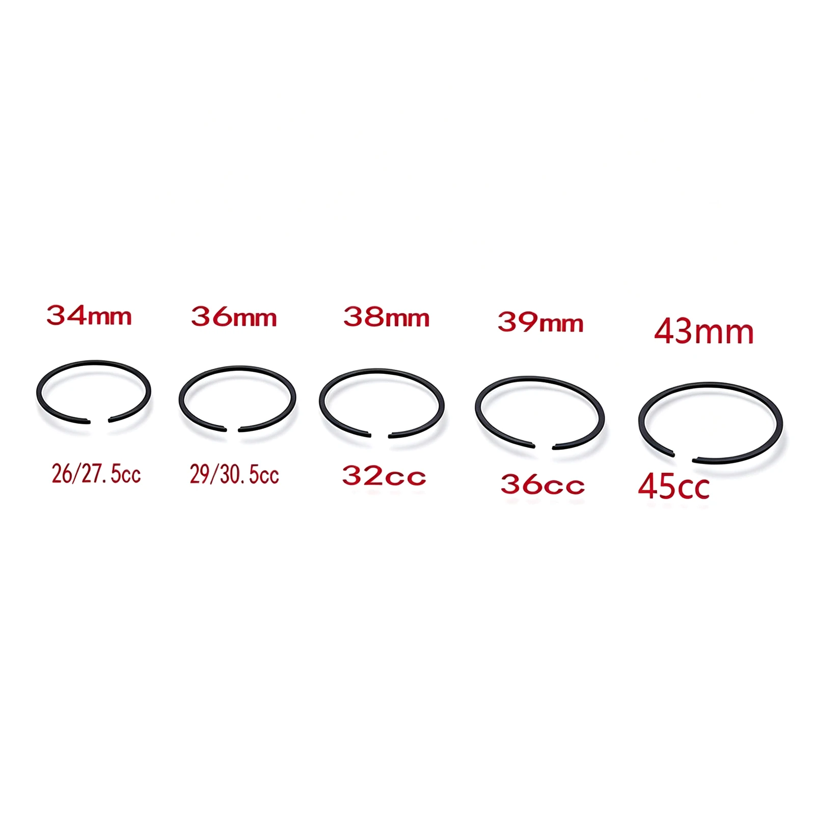 2Pcs RC Car Engines Parts 26cc 29cc 30.5cc 32cc 36cc 45cc Piston Ring for 1/5 HPI Rovan KM Rofun Baja Losi 5ive T FG MCD Redcat