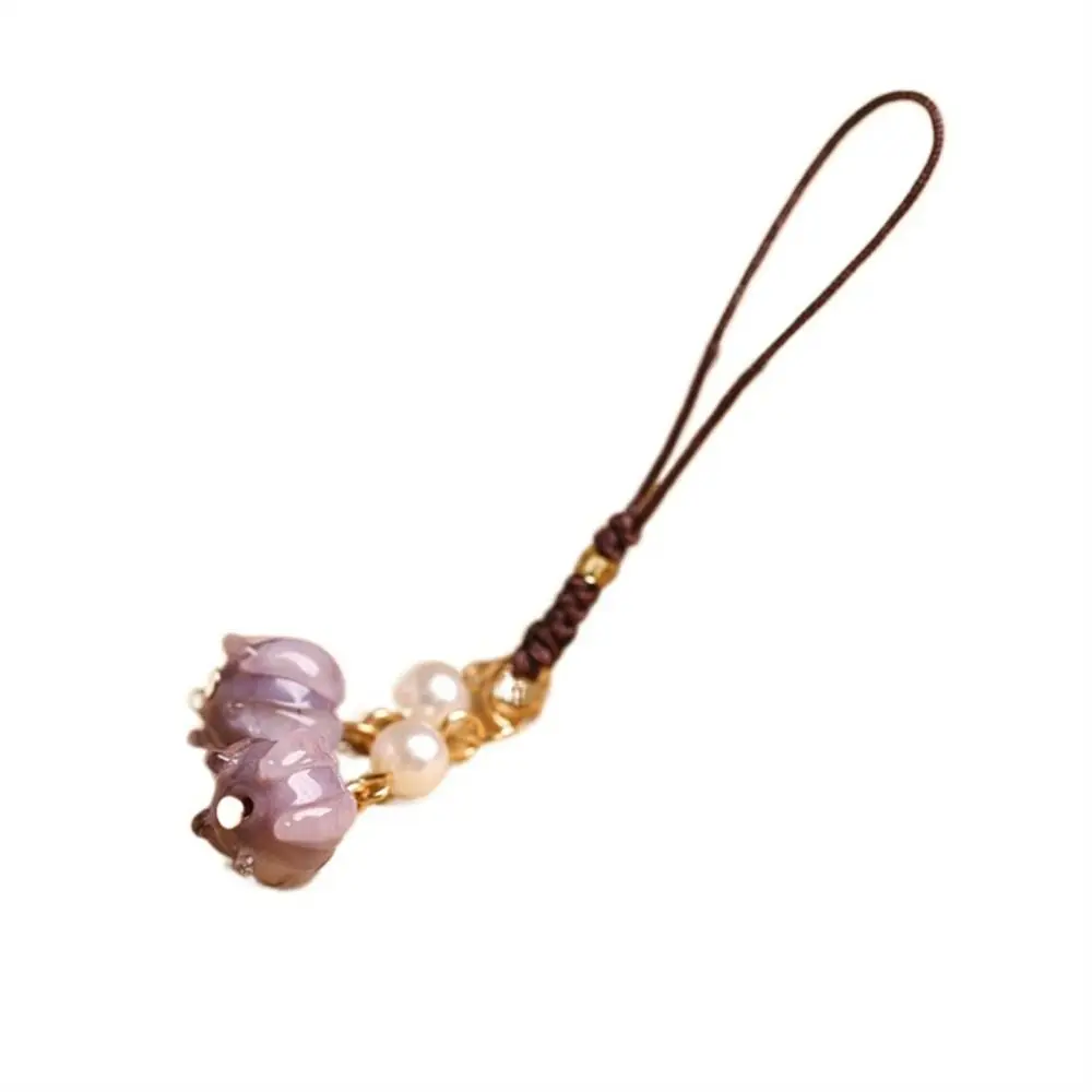 

Bag Pendent Phone Accessories Hanging Ornaments Mobile Phone Keychain Phone Strap Anti-lost Lanyard Orchid Flower Phone Chains