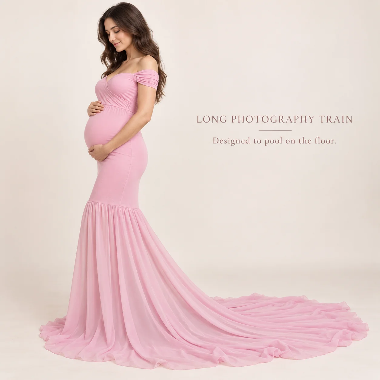 maternity-photoshoot-dress-off-shoulder-mermaid-gown-with-long-chiffon-train-pregnancy-photography-outfit