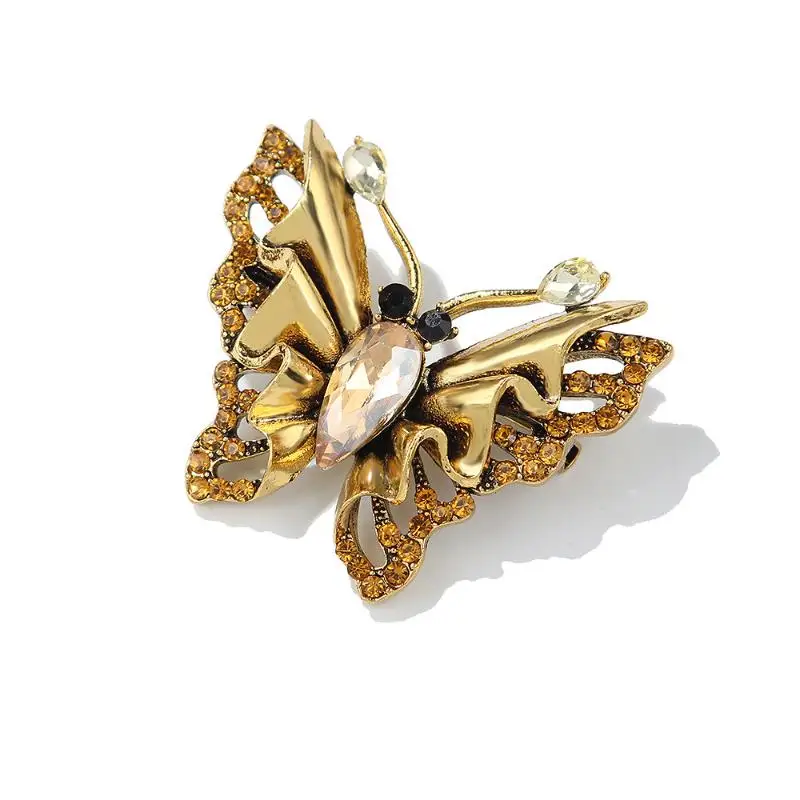 Vintage Butterfly Brooch for Women Elegant Retro Enamel Jewelry Accessory for Coat Dress Ideal Gift for Girlfriend Wife