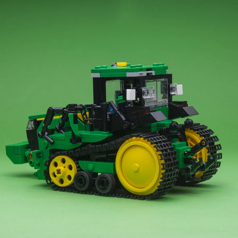 598PCS MOC Johns Deeres 8RT 410 Trattore Modulare Building Block Modello FAI DA TE Kit Veicolo Agricoltore Giocattolo Creativo per I Bambini