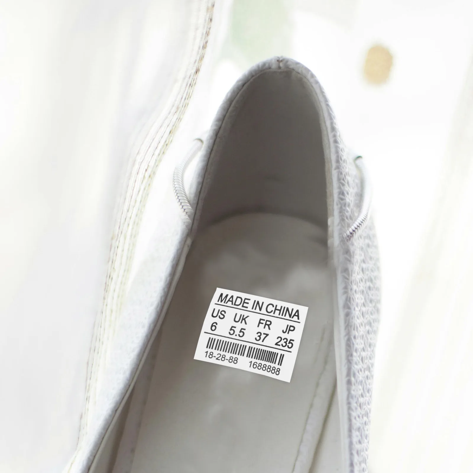 

4 листа самоклеящихся этикеток для определения размера обуви, система маркировки язычка, самоклеящиеся стикеры для идентификации размера кроссовок