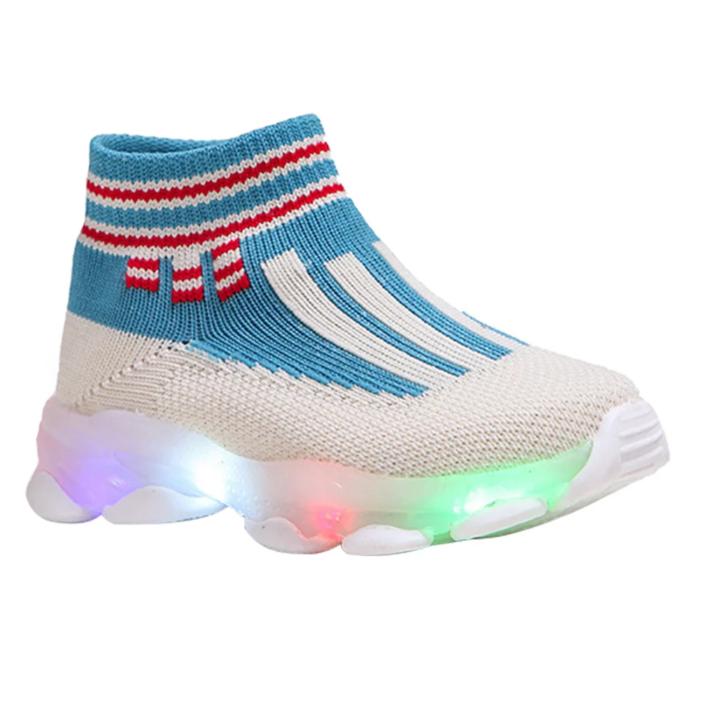 1 Pasang Sepatu Sneakers Anak dengan Lampu LED, Jaring Bernapas, Sol Anti Selip, Sepatu Olahraga Menyala untuk Anak Laki-laki dan Perempuan, Sepatu Menyala untuk Anak Laki-laki