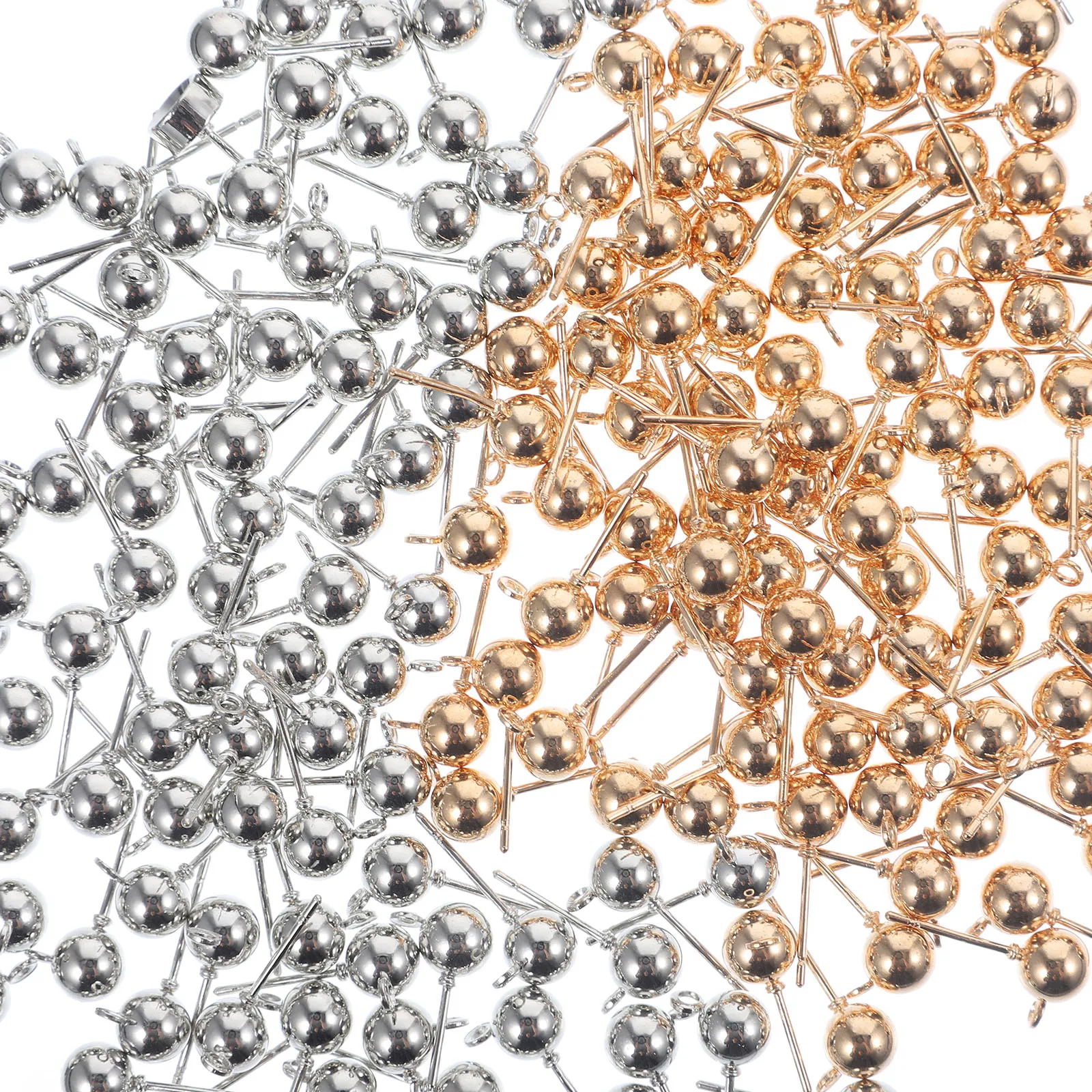

200pcs Ball Post Earrings With Loop Diy Earring Ear Posts Lightweight Jewelry Making Supplies Durable Earring