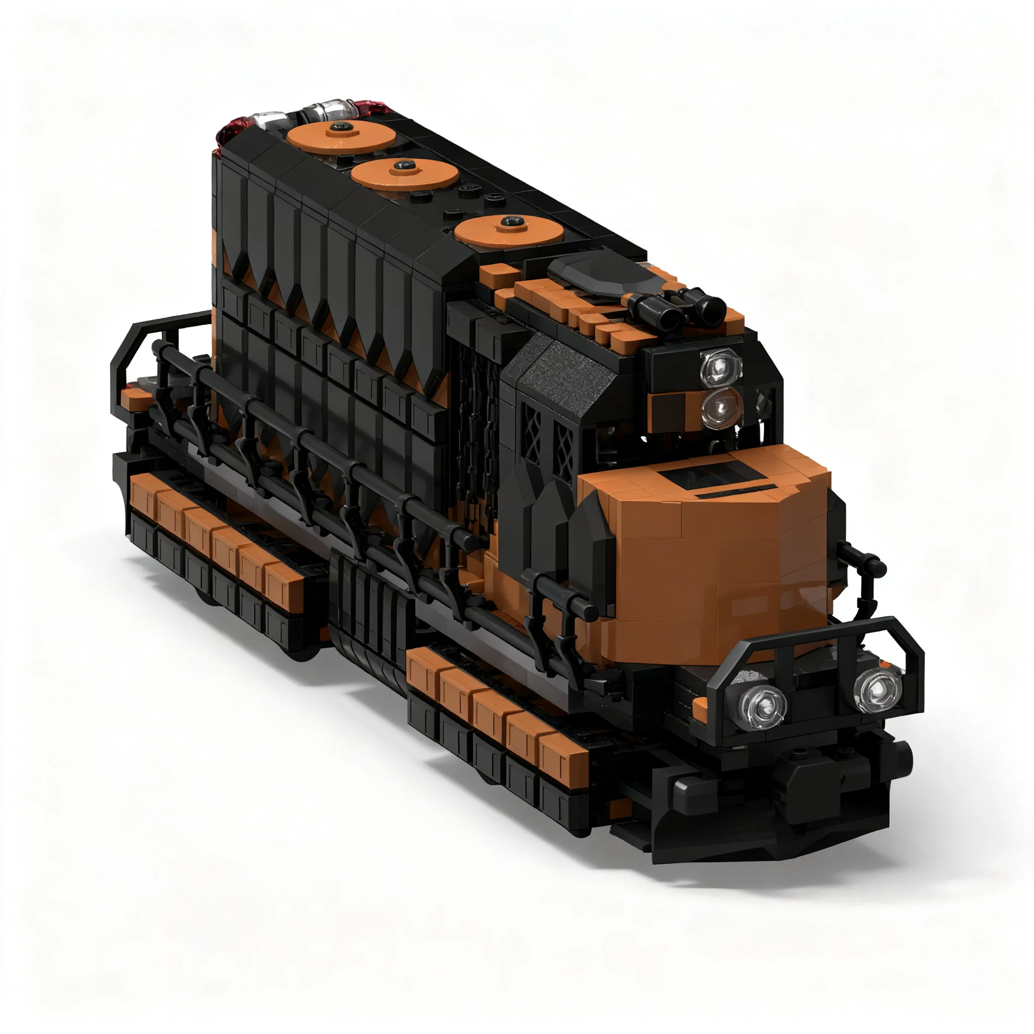 820pcs MOC Armored Locomotive Train RC Train Model Building Blocks Art Birthday Brick Assemble Education Craft Idea Creative