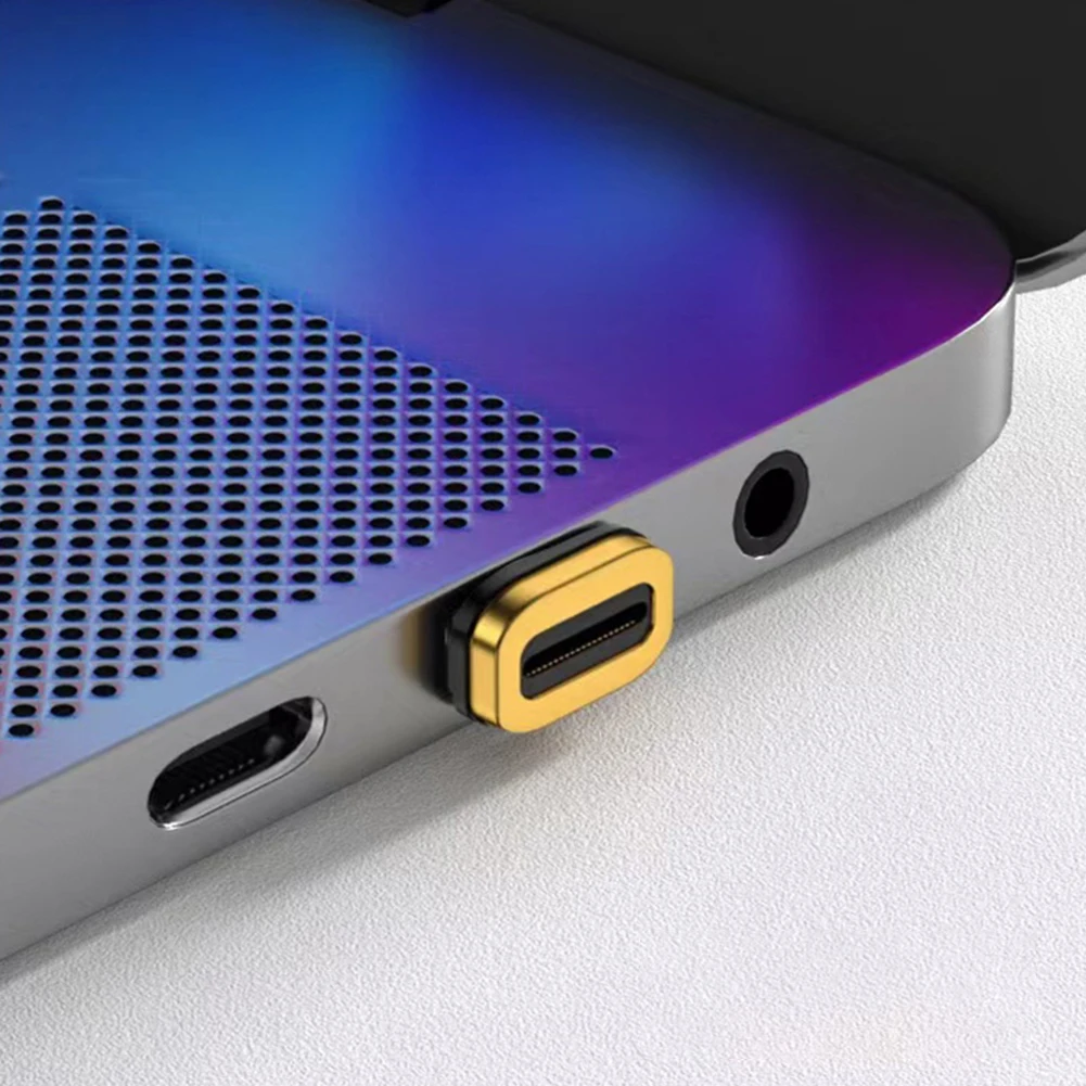 PD 140 واط موصل شاحن 3 في 1 40Gbps Type-C محول مغناطيسي 8K 120 هرتز USB نوع-C محول مغناطيسي سبائك التيتانيوم لأجهزة الكمبيوتر المحمول