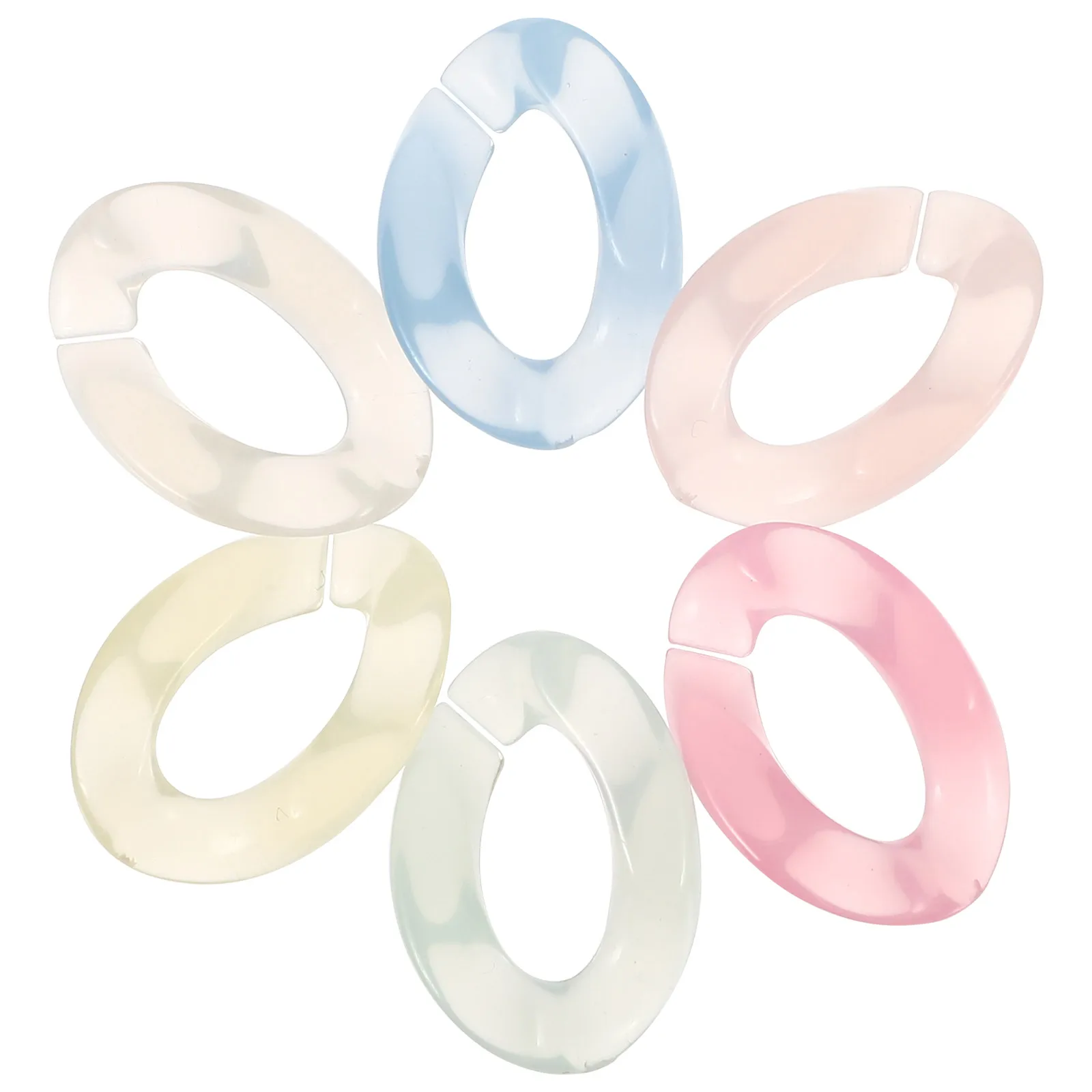 

Acrylic Jewelry Accessories Connecting Buckles Rings for Phone Chain Key Bag DIY Craft Lightweight Durable Compact