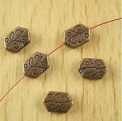 

30pcs 11.4x7.9x3.4mm Alloy pendants antiqued copper 2sided crafted flower spacer beads for jewelry DIY HWH1911