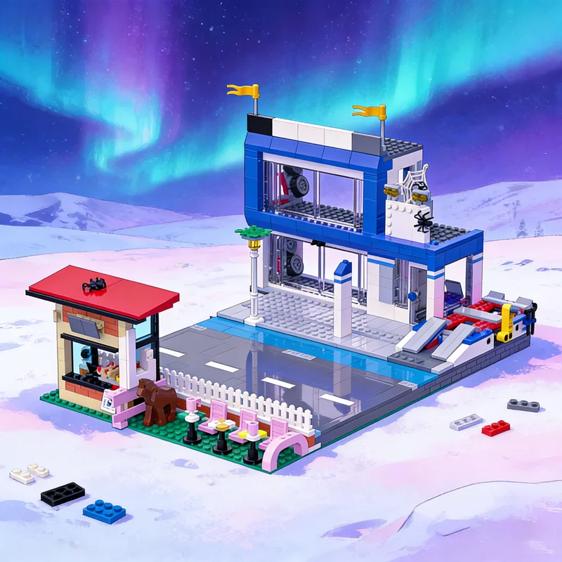 718 pçs moc woeff cidade parte 1 a garagem modular streetscape modelo blocos de construção construção presentes natal brinquedo tijolo crianças