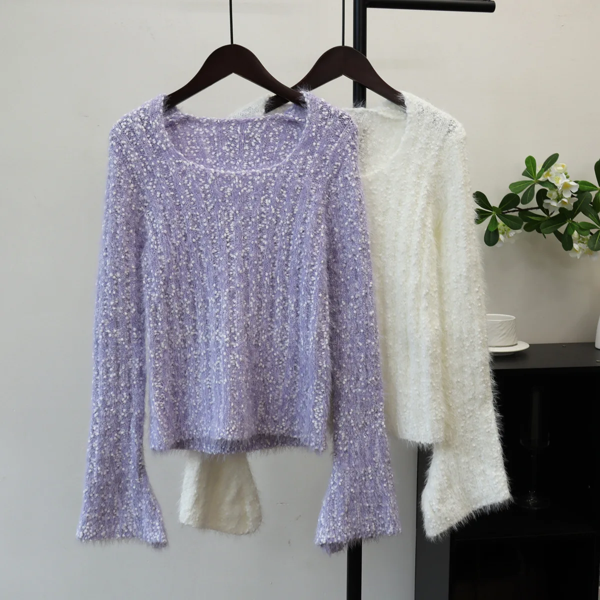 

Pullovers Women Sweaters Short Tops Round Neck Full Sleeve Jumpers Y2k Streetwear Work Elegant Splice Knit Autumn Winter 2025