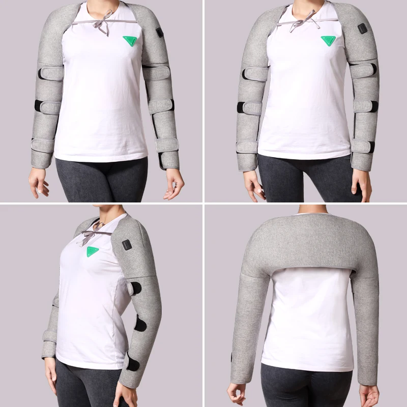 Chal de terapia de luz roja con masaje y calefacción, para el cuidado de hombros, espalda y brazos, configuración de 3 engranajes, alivia el dolor muscular y articular