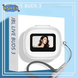 for JBL Live Buds 3 Protective Case Nylon Lanyard Soft Cover Shells Anti Dust Sleeve Hand Rope Strap Accessories