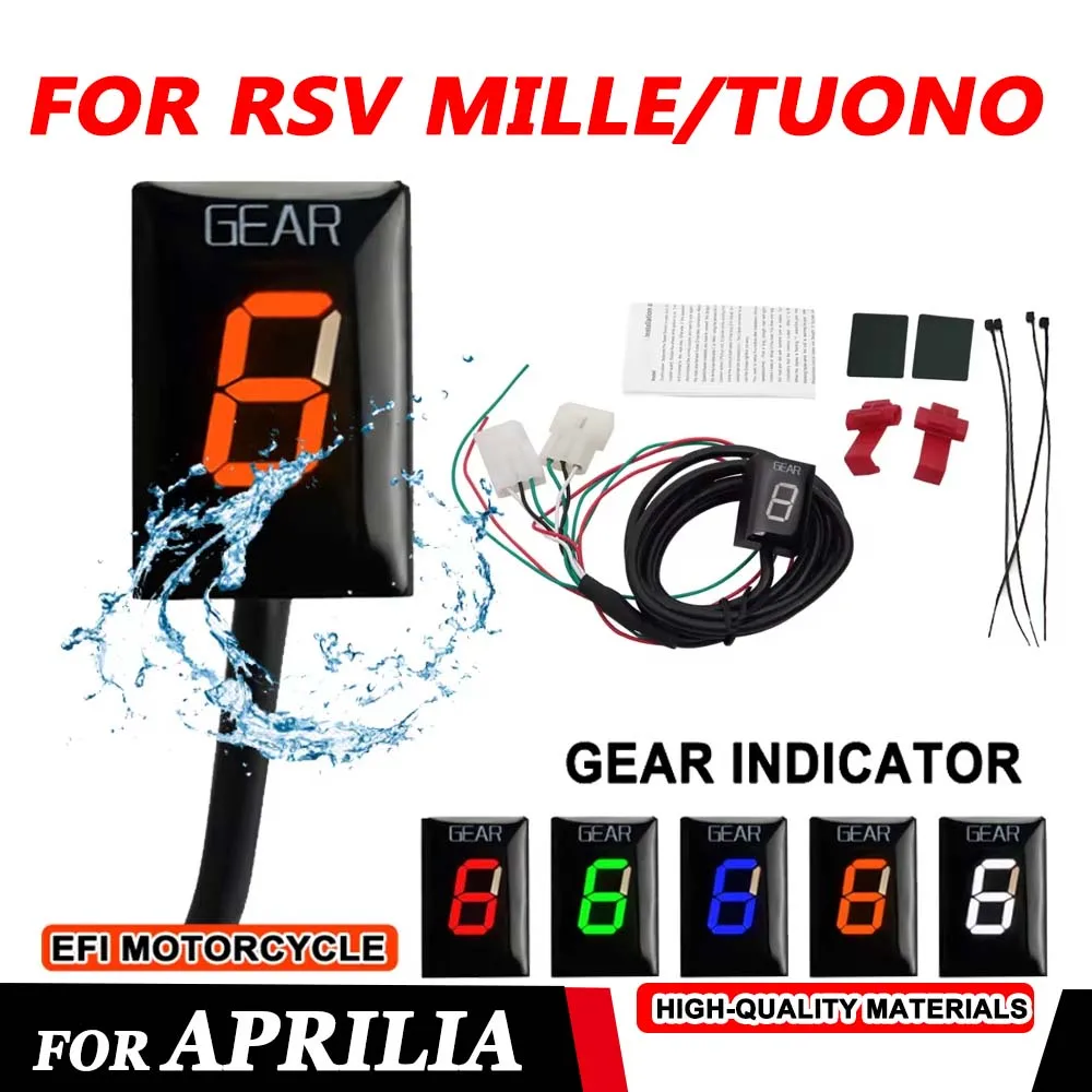 

Gear Display indicator For Aprilia RSV Mille 1998-2011 RS V Mille Tuono 2002-2011 Motorcycle Accessories LED 1-6 Speed Display
