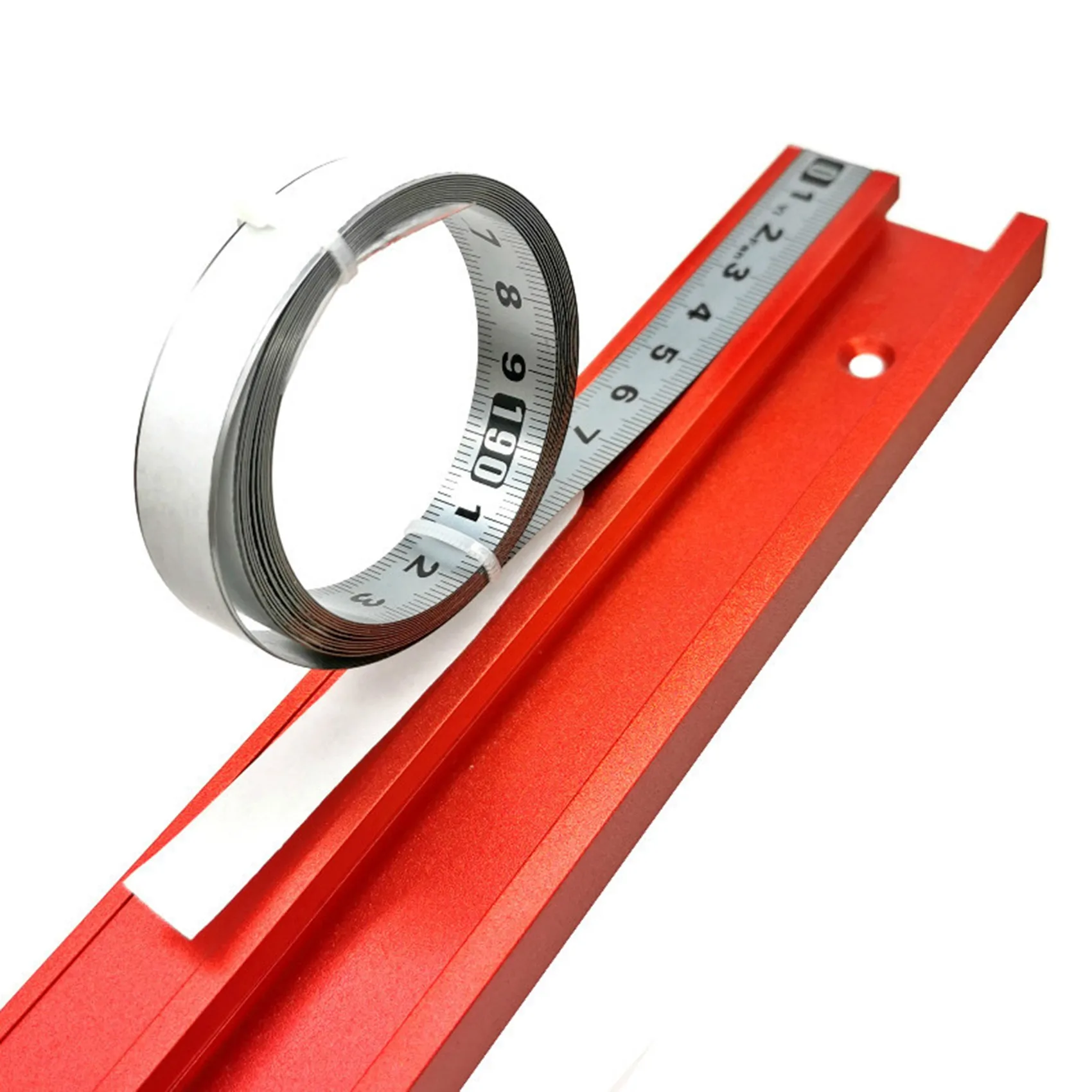 Exquisite-Stainless Steel Adhesive Scale Precision Woodworking Guide Rail Self-Adhesive Tape Measure Metal Ruler With Glue