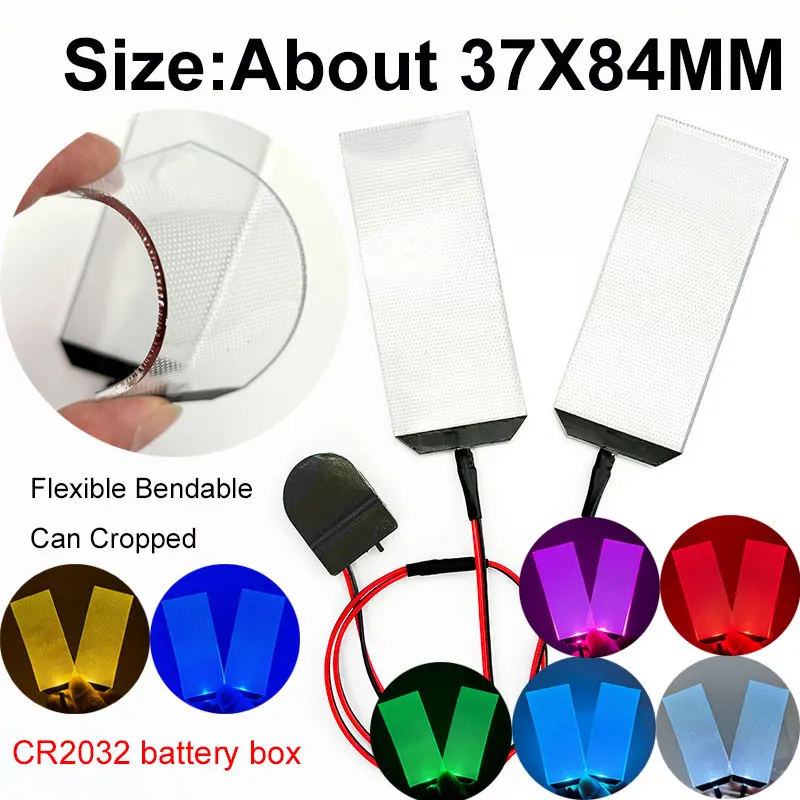 

ACG Cosplay Helmet Masks LED Eye Light Modified Accessory 37X84MM Flexible Bendable Led Eyes Light Kit