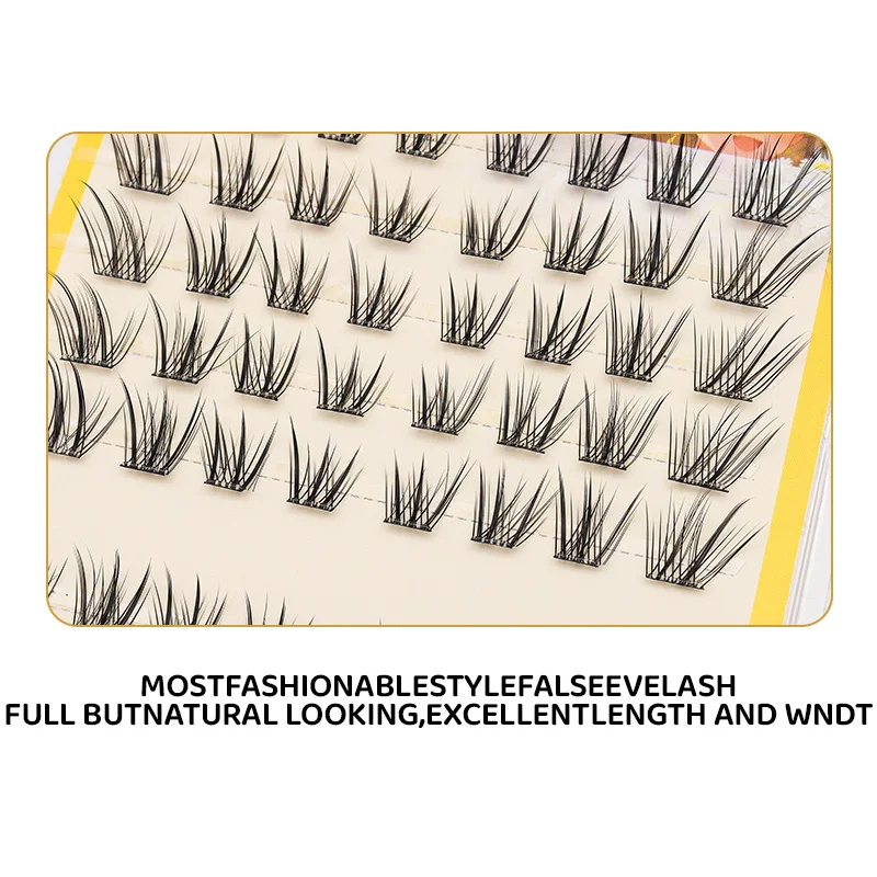 DINGSEN 10 Reihen Selbstklebende Einzelwimpern Ohne Klebstoff DIY Wimpernverlängerung Cluster Handgefertigte Wimpern Natürliche Wimpern – Detail 5