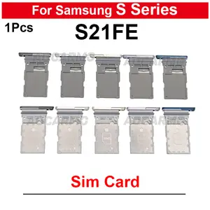 Bilashmart Samsung Galaxy S21 FE Single / Dual Sim Card Sim Tray Holder Socket Slot Repair Replacement Parts Blue White