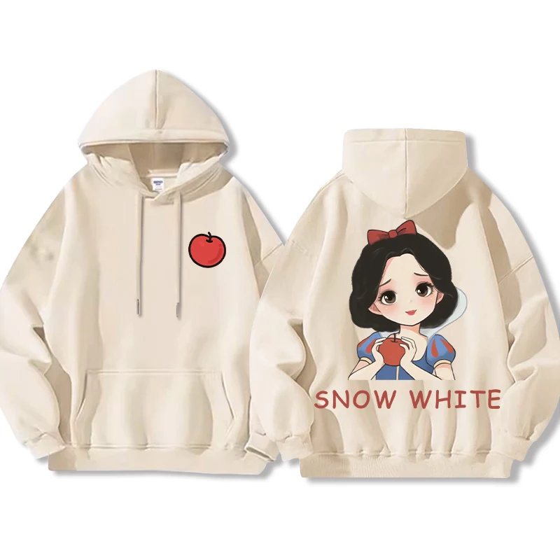 2025 ديزني إسكيب برينسيس سلسلة نمط مطبوعة المرأة هوديي 2025 جديد سنو وايت مولان ملابس الفتيات