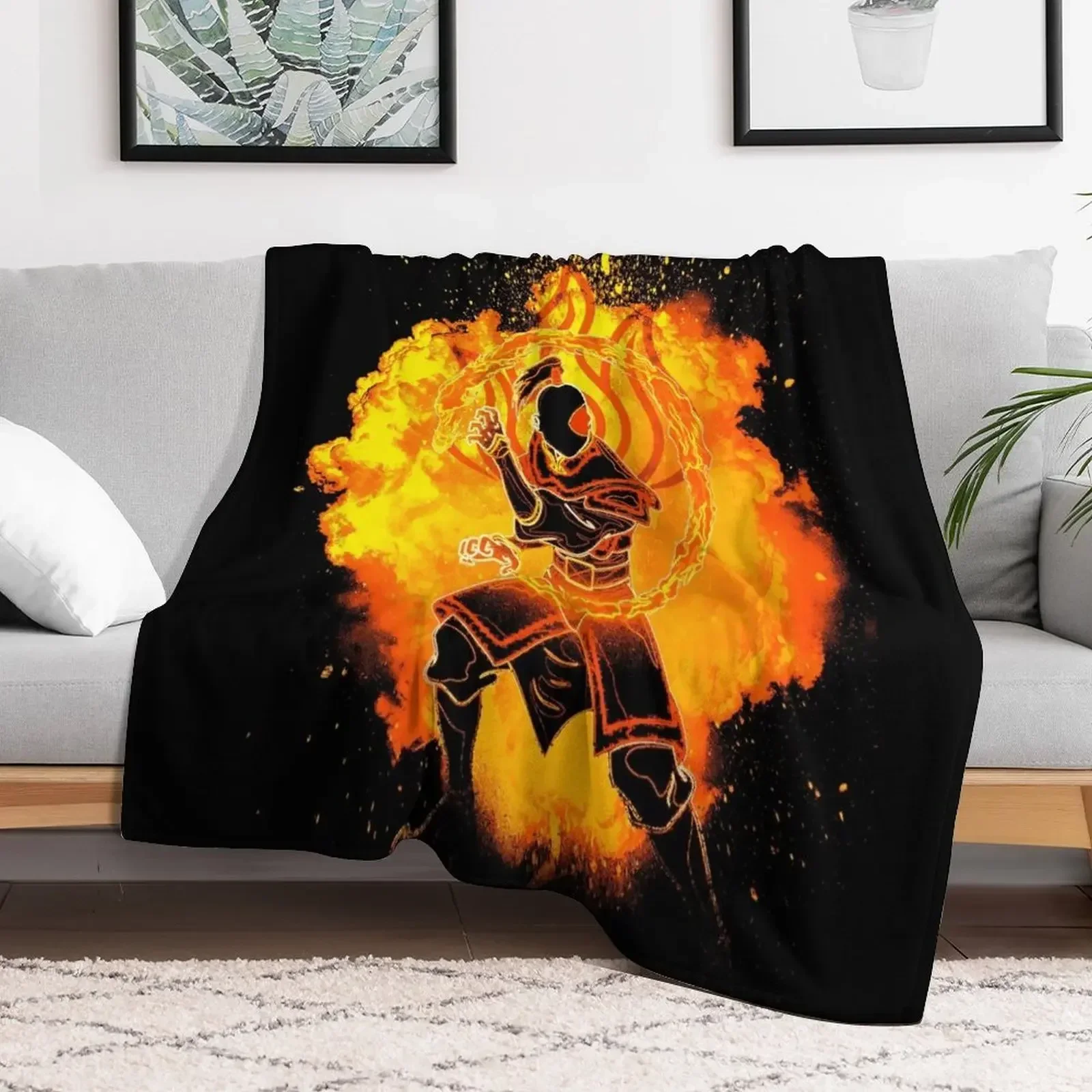 

Soul of the Firebender Throw Blanket Soft Beds Large Blankets anime for winter Warm Blankets
