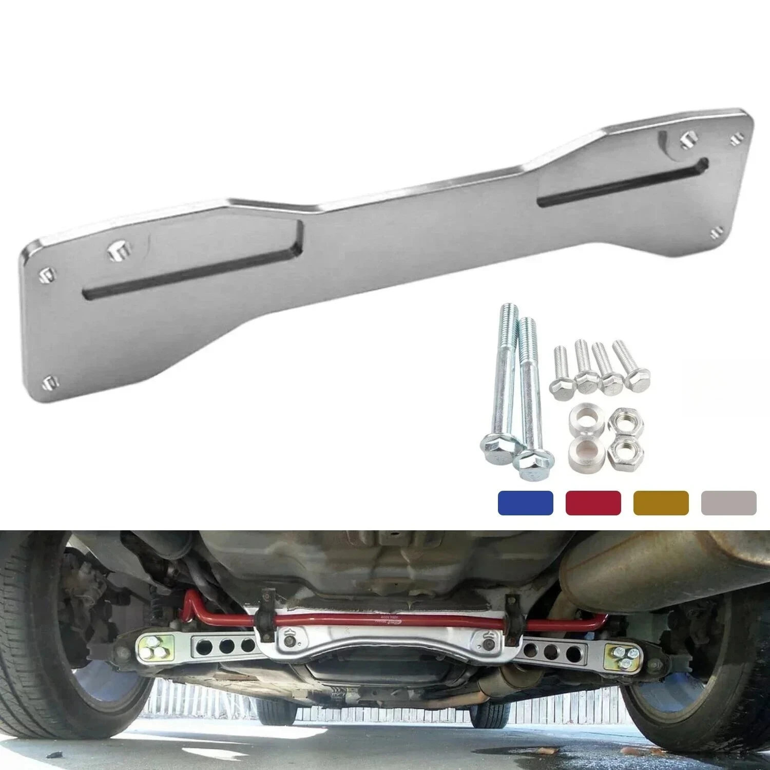 

Алюминиевая задняя низкая распорка стойки подрамника для Civic ES EP3 01-05 Acura RSX DC5 2002-06, золотой, серебристый, красный, синий, автомобильные аксессуары