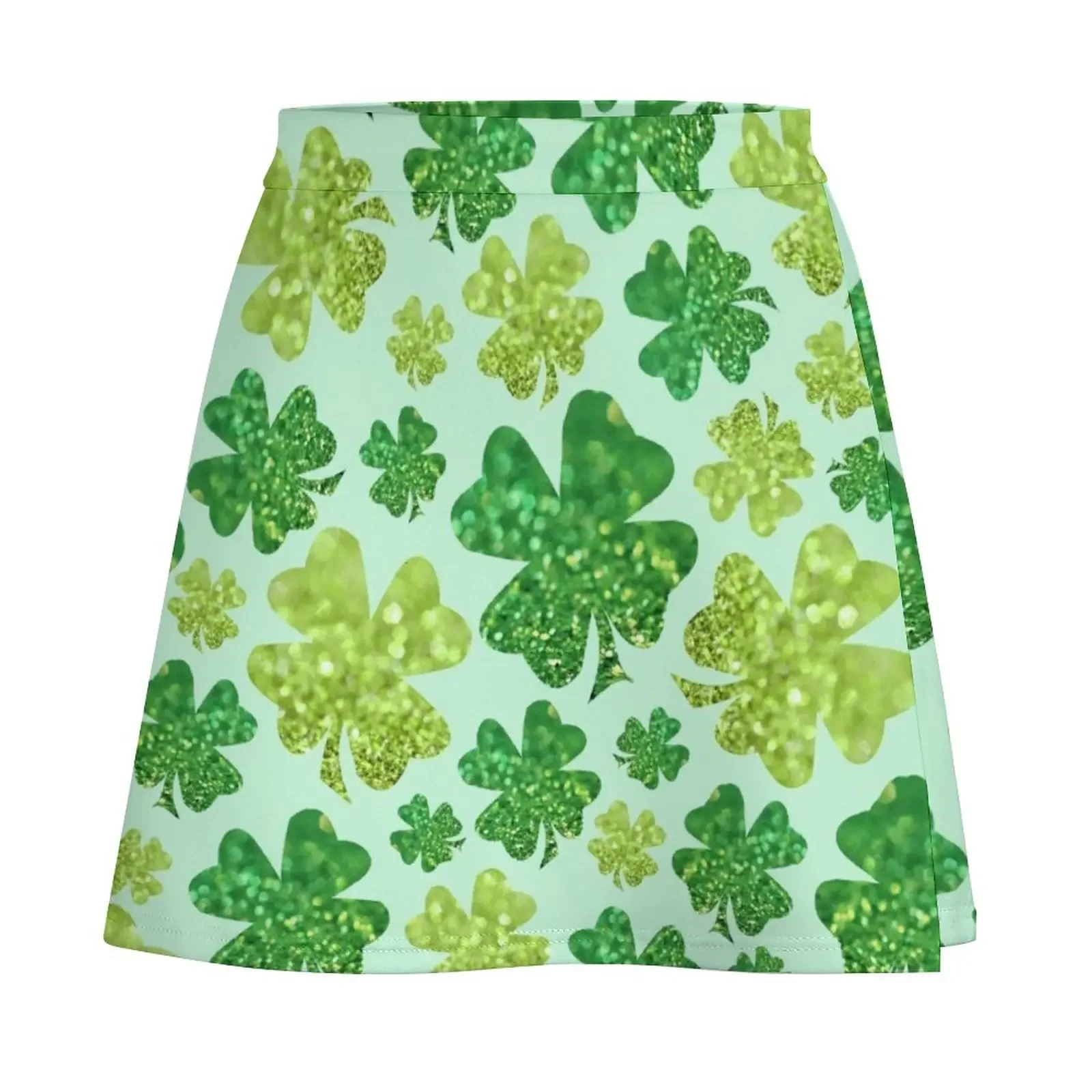 Shimmering Shamrocks Mint Mini Skirt Summer dress night club outfits skirt skirt women clothing 2025 new arrivals Mini