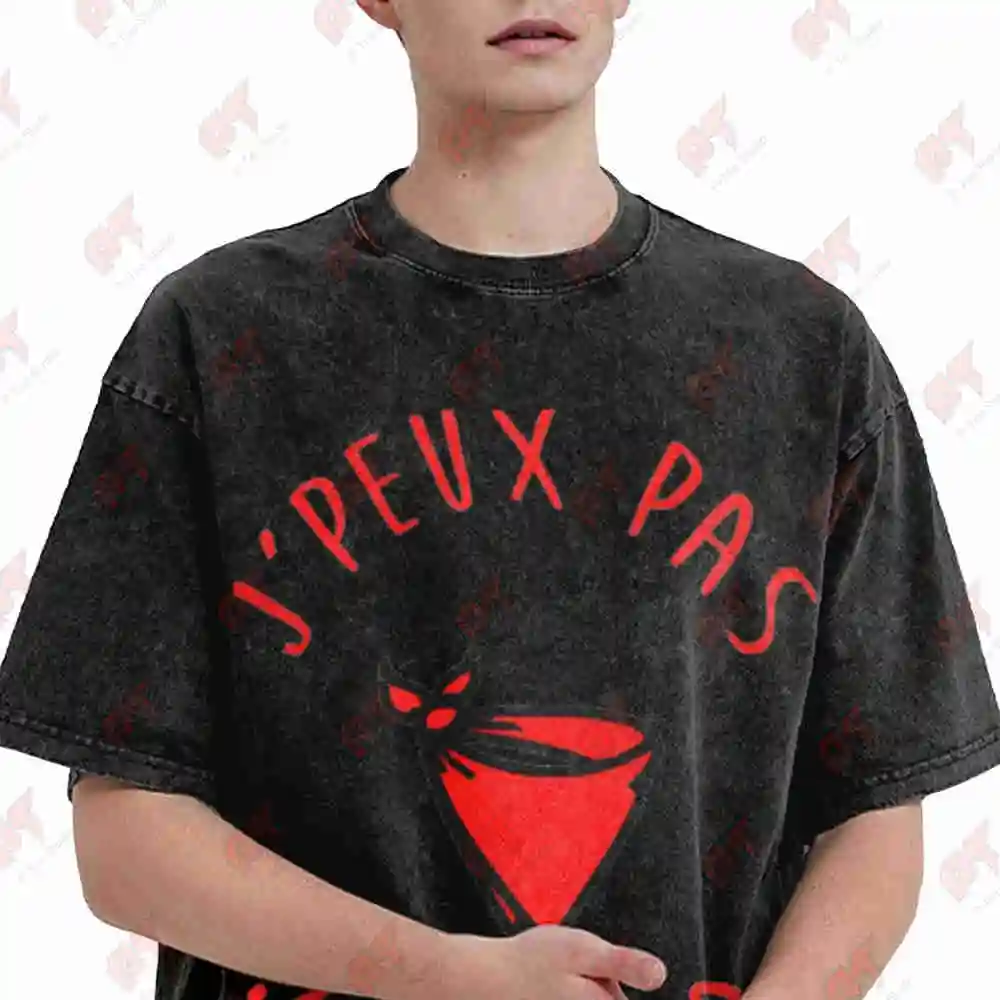 Feria Bound Excuse Letter Vintage Washed Tee Pure Cotton T-Shirt