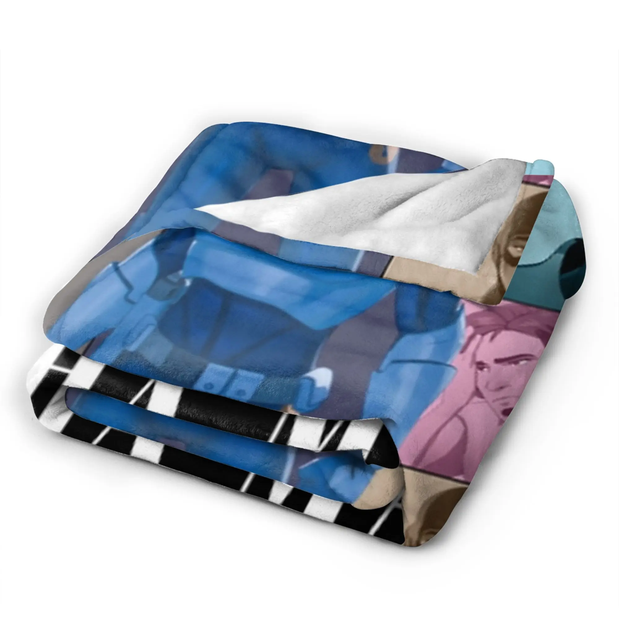 إرسال لعبة Mecha Man Eras جولة البطانيات الفانيلا ربيع الخريف تنفس سوبر لينة رمي بطانية للسرير سيارة الفراش يلقي #5