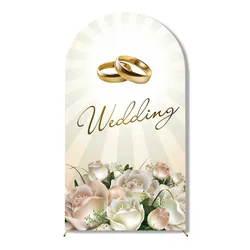 Wedding Arch Cover Flower Stand Covers Round Top Backdrop Cover Wedding Stage Background Frame Decoration Design Esthetics