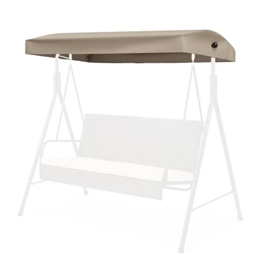 

Outdoor patio swing canopy top replacement for model GCS00229C, beige polyester fabric, 77 x 46.5, 3-seater compatible, structu