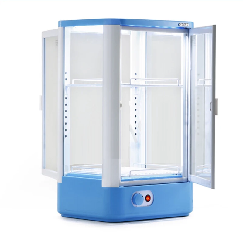 45L Beverage Heating Cabinet Double Door Hot Drink Display Cabinet Commercial Student Milk Warming Cabinet RS-45