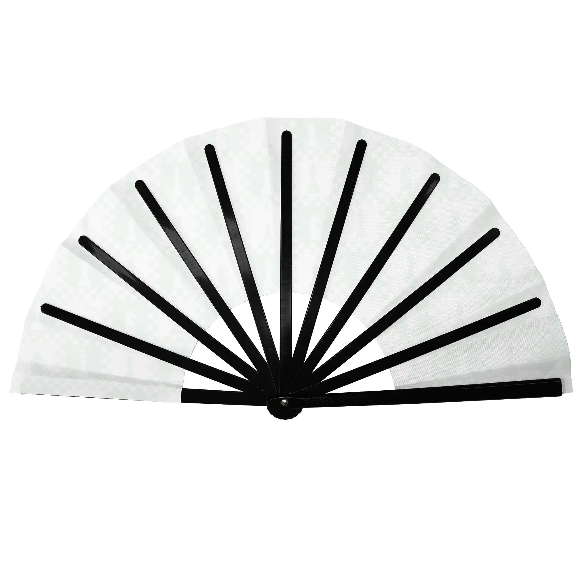 Pieces on Checkerboard in Green and White Hand Fan Promotional Gift Wedding  Durable Folding Fans Novelty Bulk Pack Fan