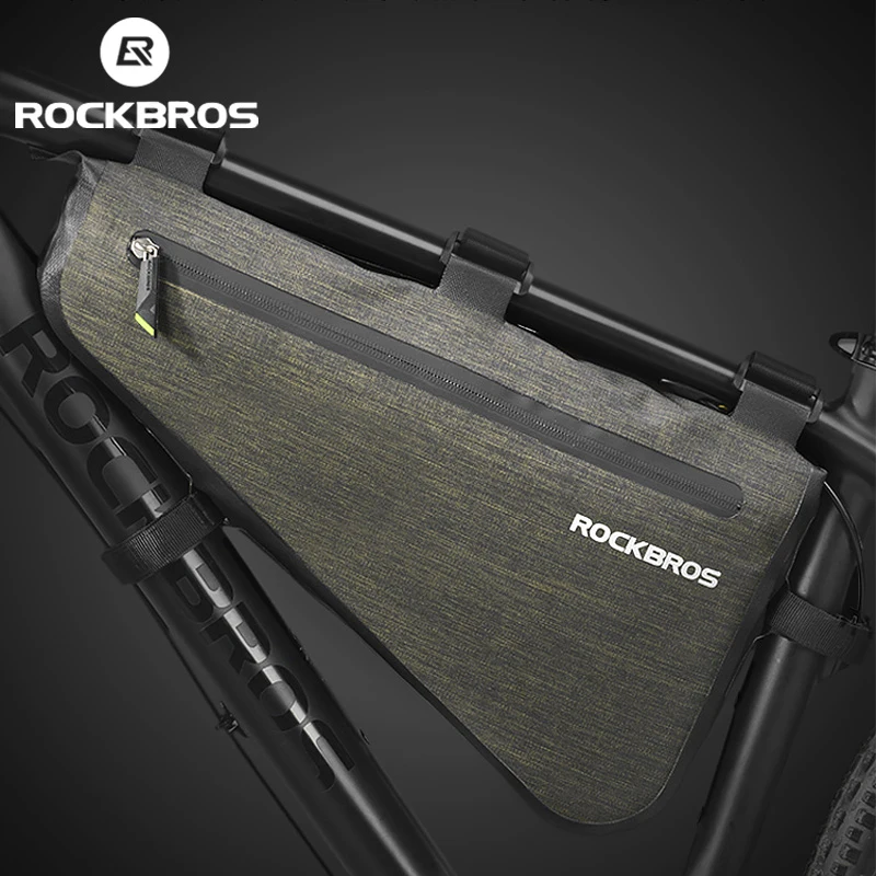 ROCKBROS 5L/8L Rainproof Bike Bag Large Capacity MTB Road Frame Bag Triangle Pouch Waterproof Caulking Bicycle Bag Pannier