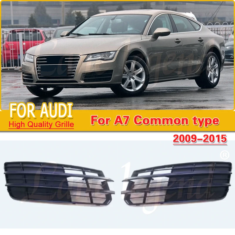 Car Front Bumper Fog Light Grille Grill For Audi A7 2011 2012 2013 2014 2015 Left Right Fog Lamp Grill Car Accessories