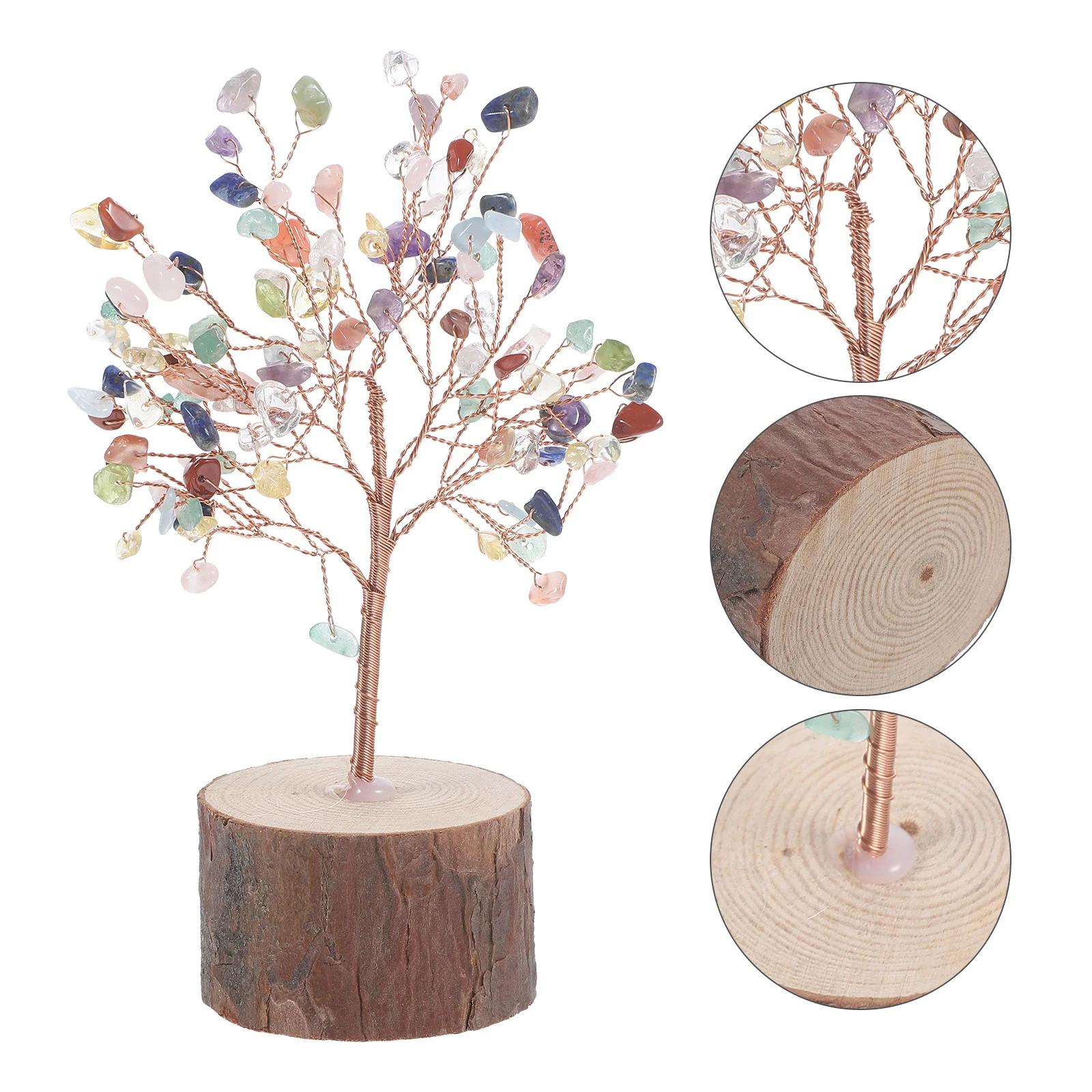 

Crystal Tree Decoration Desktop Crystal Handicraft Unique Colorful Tabletop Decorative Sculpture for Living Room Office